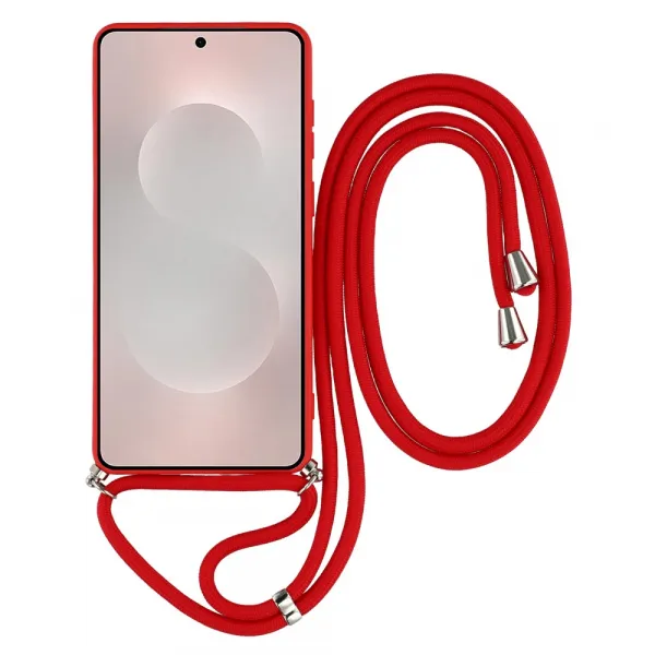 ROPE Kryt so šnúrkou Samsung Galaxy S25 Edge červený