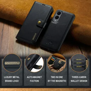 DG.MING Peňaženkový obal 2v1 Samsung Galaxy S25 Edge čierny