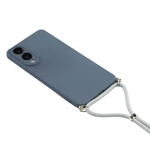ROPE Kryt so šnúrkou Samsung Galaxy S25 Edge šedomodrý