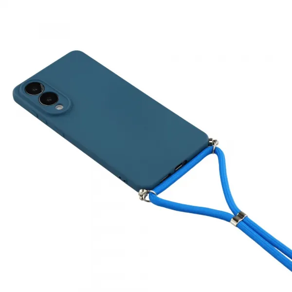 ROPE Kryt so šnúrkou Samsung Galaxy S25 Edge tmavomodrý