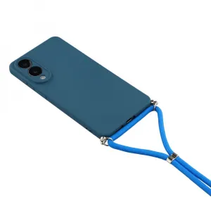 ROPE Kryt so šnúrkou Samsung Galaxy S25 Edge tmavomodrý