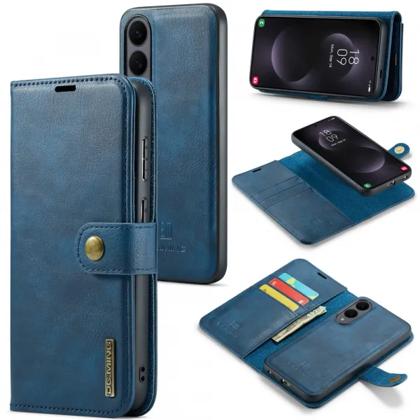 DG.MING Peňaženkový obal 2v1 Samsung Galaxy S25 Edge modrý