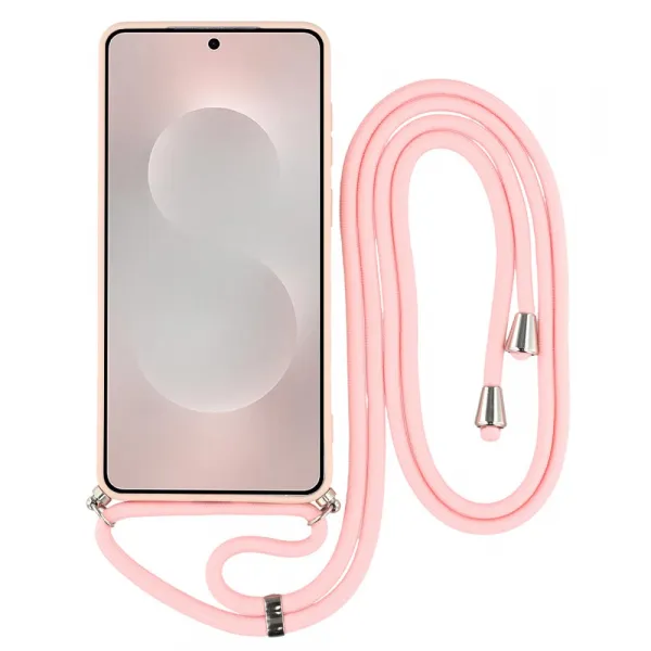 ROPE Kryt so šnúrkou Samsung Galaxy S25 Edge ružový