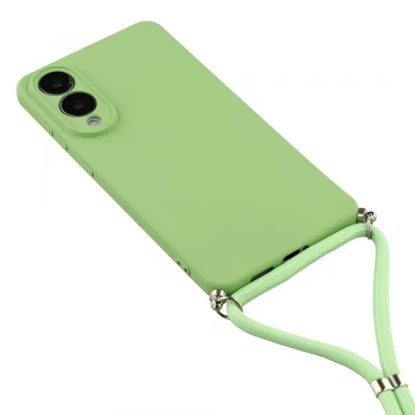ROPE Kryt so šnúrkou Samsung Galaxy S25 Edge svetlozelený