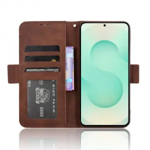 SLOT Peňaženkový obal pre Samsung Galaxy S25 Edge hnedý