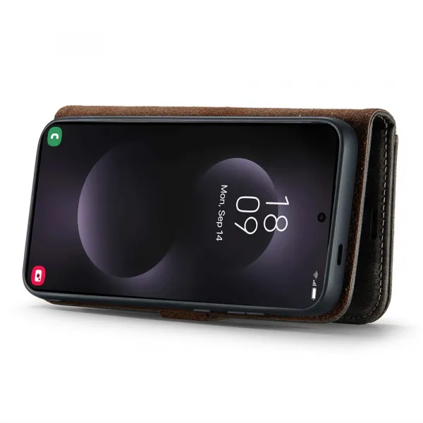 DG.MING Peňaženkový obal 2v1 Samsung Galaxy S25 Edge šedý