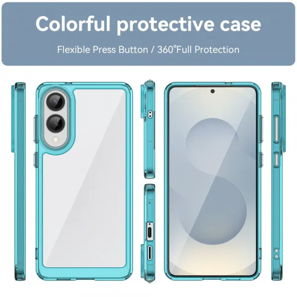 CRYSTAL Ochranný kryt pre Samsung Galaxy S25 Edge tyrkysový