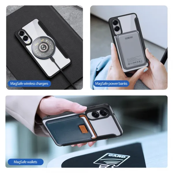 DUX X PRO Zaklápacie puzdro s MagSafe pre Samsung Galaxy S25 Edge čierne
