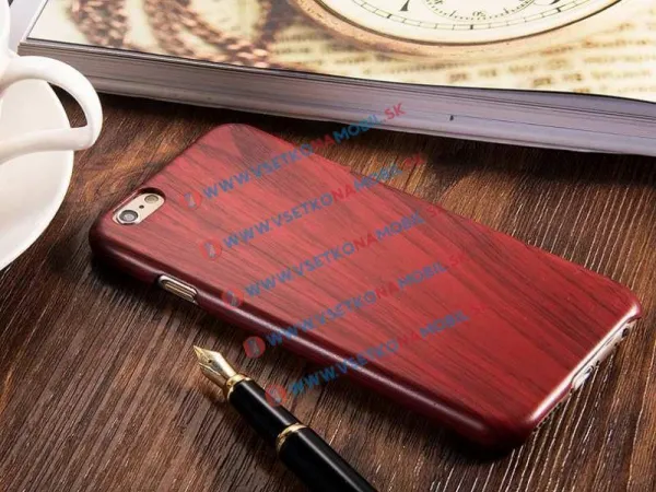 Plastový obal Apple iPhone 6 / 6S WOOD red
