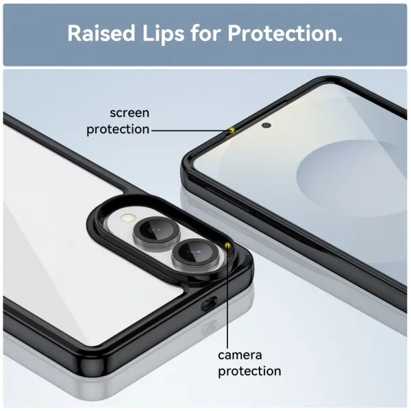 CRYSTAL Ochranný kryt pre Samsung Galaxy S25 Edge čierny