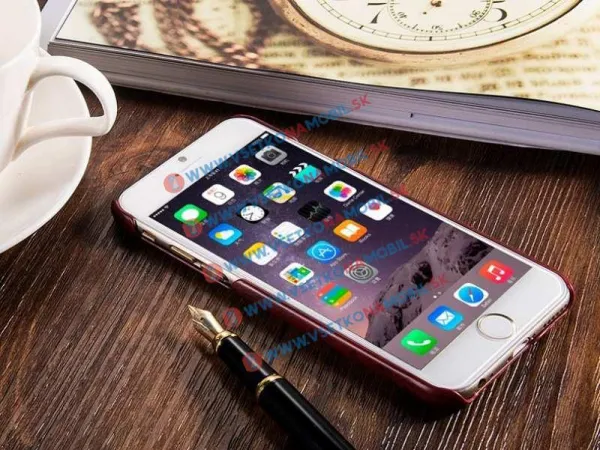 Plastový obal Apple iPhone 6 / 6S WOOD red