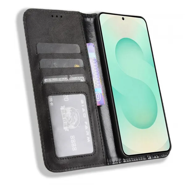 BUSINESS Peňaženkové puzdro pre Samsung Galaxy S25 Edge čierne
