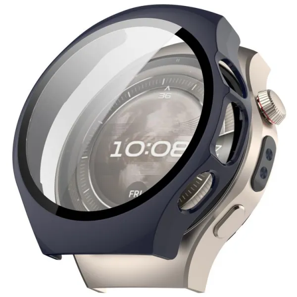 PC FULL COVER Plastový kryt so sklom pre Huawei Watch 5 42mm INK BLUE