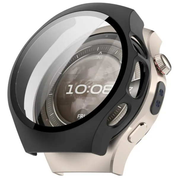 PC FULL COVER Plastový kryt so sklom pre Huawei Watch 5 42mm čierny