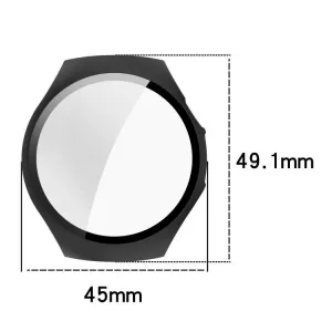 PC FULL COVER Plastový kryt so sklom pre Huawei Watch 5 46mm IVORY