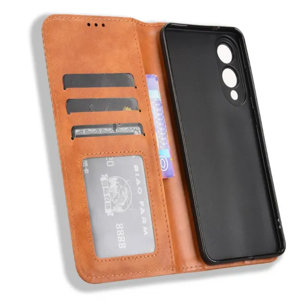 BUSINESS Peňaženkové puzdro pre Samsung Galaxy S25 Edge hnedé