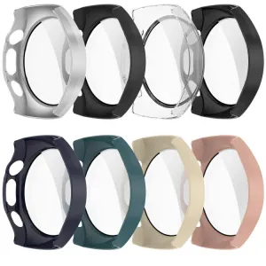PC FULL COVER Plastový kryt so sklom pre Huawei Watch 5 46mm IVORY