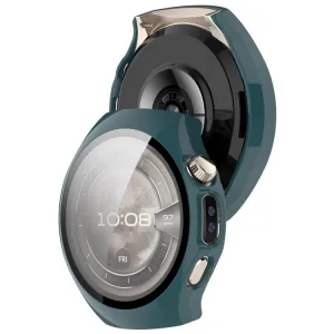 PC FULL COVER Plastový kryt so sklom pre Huawei Watch 5 42mm tmavozelený