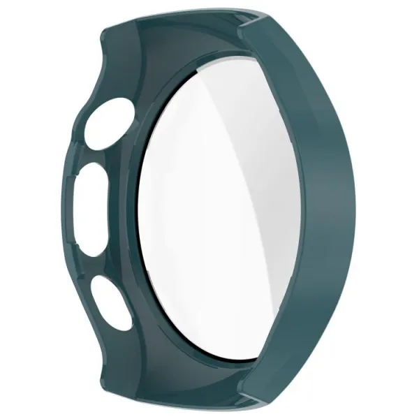 PC FULL COVER Plastový kryt so sklom pre Huawei Watch 5 42mm tmavozelený