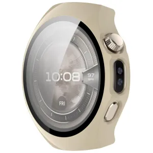 PC FULL COVER Plastový kryt so sklom pre Huawei Watch 5 46mm IVORY