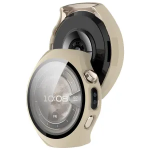 PC FULL COVER Plastový kryt so sklom pre Huawei Watch 5 46mm IVORY