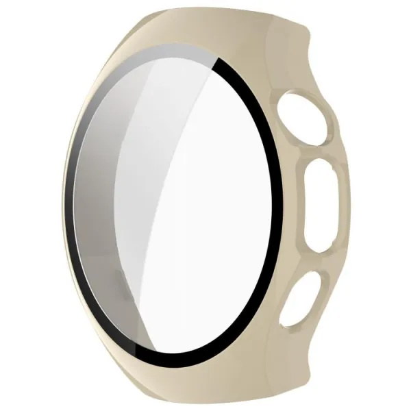 PC FULL COVER Plastový kryt so sklom pre Huawei Watch 5 46mm IVORY