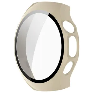 PC FULL COVER Plastový kryt so sklom pre Huawei Watch 5 46mm IVORY
