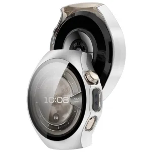 PC FULL COVER Plastový kryt so sklom pre Huawei Watch 5 46mm strieborný