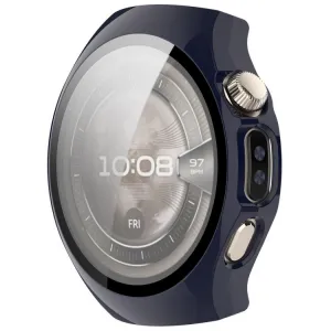 PC FULL COVER Plastový kryt so sklom pre Huawei Watch 5 42mm INK BLUE