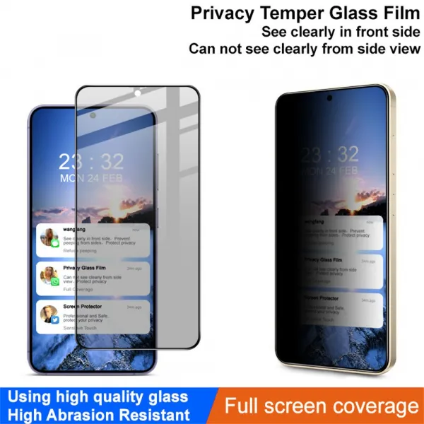 IMAK 3D PRIVACY Tvrdené ochranné sklo pre Samsung Galaxy S25 Edge