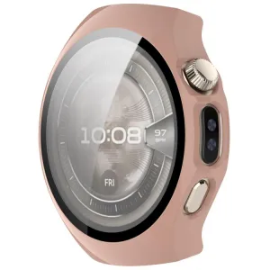 PC FULL COVER Plastový kryt so sklom pre Huawei Watch 5 46mm ružový