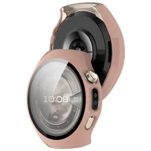 PC FULL COVER Plastový kryt so sklom pre Huawei Watch 5 46mm ružový