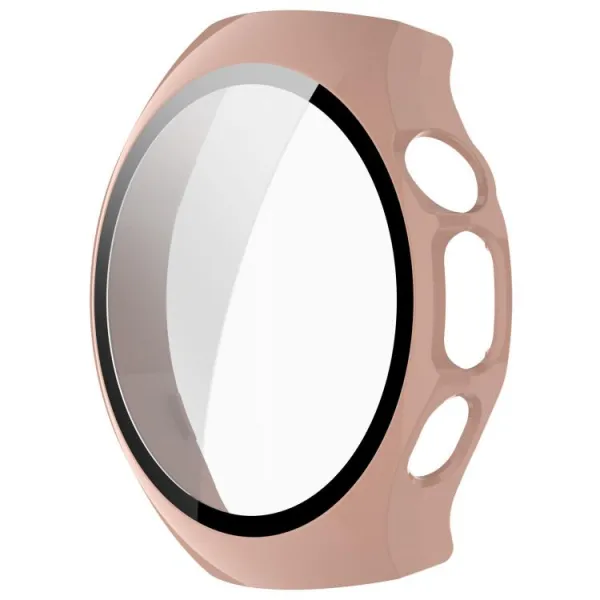 PC FULL COVER Plastový kryt so sklom pre Huawei Watch 5 46mm ružový