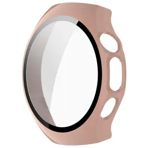 PC FULL COVER Plastový kryt so sklom pre Huawei Watch 5 46mm ružový