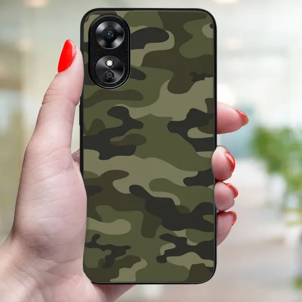 MY ART Ochranný kryt pre Oppo A38 GREEN CAMO (235)
