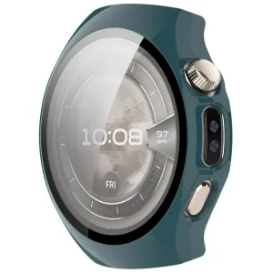PC FULL COVER Plastový kryt so sklom pre Huawei Watch 5 46mm zelený