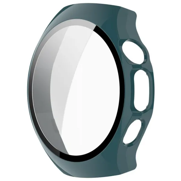 PC FULL COVER Plastový kryt so sklom pre Huawei Watch 5 46mm zelený