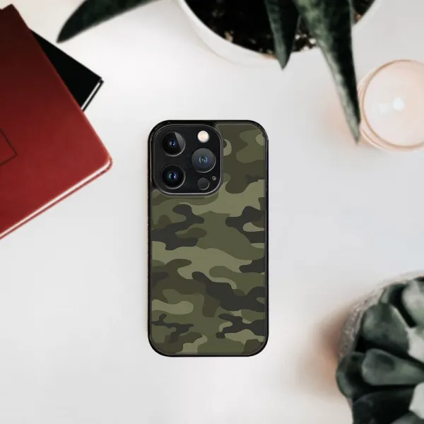 MY ART Ochranný kryt pre Apple iPhone 15 Pro GREEN CAMO (235)