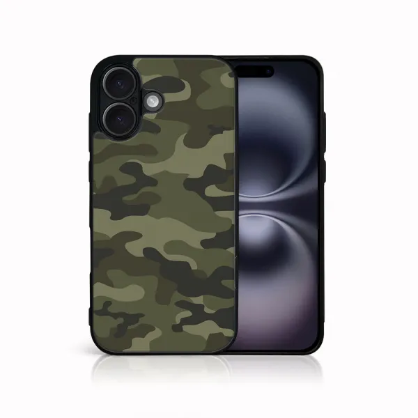 MY ART Ochranný kryt pre Apple iPhone 16 GREEN CAMO (235)