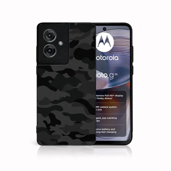 MY ART Ochranný kryt pre Motorola Moto G55 5G BLACK CAMO (234)