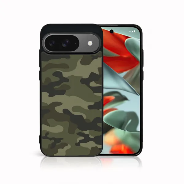 MY ART Ochranný kryt pre Google Pixel 9 GREEN CAMO (235)