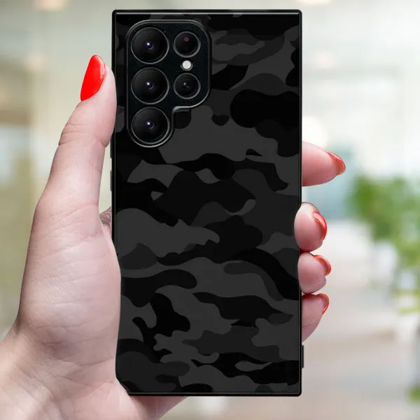 MY ART Ochranný kryt pre Samsung Galaxy S24 Ultra 5G BLACK CAMO (234)