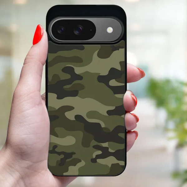 MY ART Ochranný kryt pre Google Pixel 9 GREEN CAMO (235)