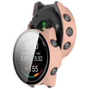 PC FULL COVER Plastový kryt so sklom pre Garmin Forerunner 970 ružový