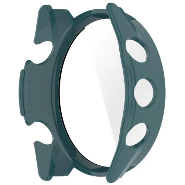PC FULL COVER Plastový kryt so sklom pre Garmin Forerunner 970 tmavozelený