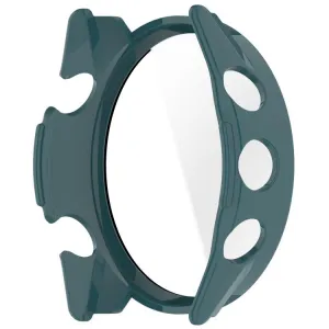 PC FULL COVER Plastový kryt so sklom pre Garmin Forerunner 970 tmavozelený