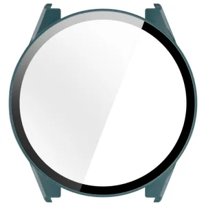 PC FULL COVER Plastový kryt so sklom pre Garmin Forerunner 970 tmavozelený