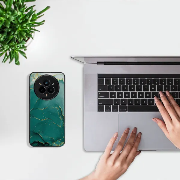 MY ART Ochranný kryt pre Realme 14 Pro 5G GREEN MARBLE (145)