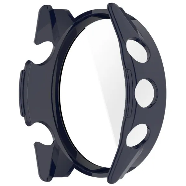 PC FULL COVER Plastový kryt so sklom pre Garmin Forerunner 970 tmavomodrý