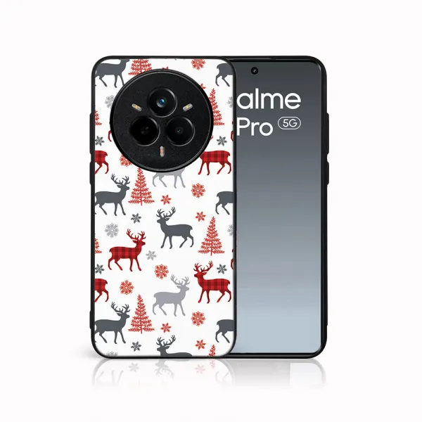 MY ART Kryt s vianočným dizajnom Realme 14 Pro 5G DEER (068)